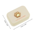 thumbnail image 3 of Unique Bargains 1 Set Contact Lens Case Cat's Paw Lens Storage Case Beige, 3 of 5