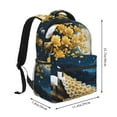 thumbnail image 2 of Fotbe Moonlit Golden Tree Peacock Pattern Casual Backpack for School, Travel, and Outdoor Activities - Durable, Lightweight, and Comfortable, 2 of 5