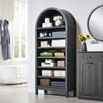 thumbnail image 6 of SinCiDo Tall Arched Bookshelf, 7-Tier Open Shelf Bookcase, Medium Density Fiberboard, 6 of 7