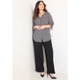 thumbnail image 2 of Catherines Women's Plus Size Georgette Buttonfront Tie Sleeve Cafe Blouse, 2 of 6
