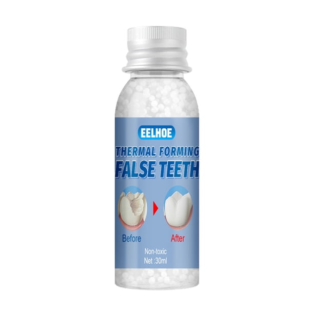 Kit de reparación de dientes postizos de formación térmica, gránulos de reparación de dientes para dientes perdidos y rotos, Kit de reparación de relleno de dientes temporales