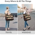 thumbnail image 5 of Travel Tote Bag with Born to Read Bookshelf Wall Artwork Spacious Weekender Bag with Adjustable Strap, Lightweight Airplane Friendly for Weekend Getaways Daily Use, 5 of 5