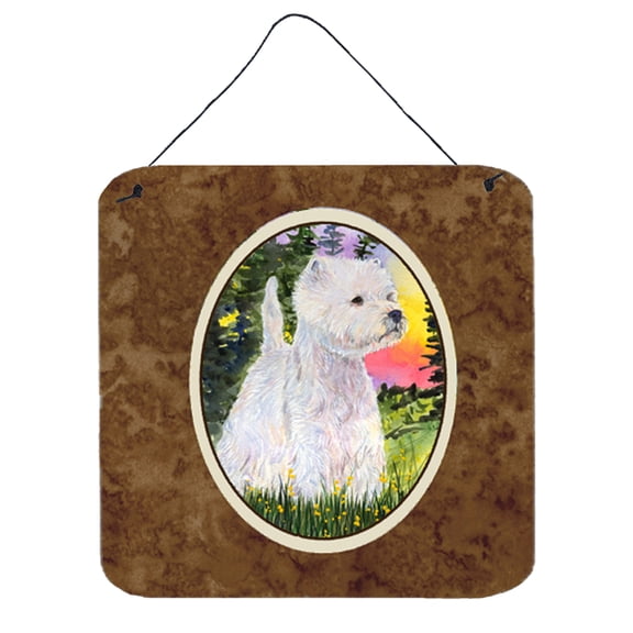 Carolines Treasures SS1067DS66 Westie Aluminum Metal Wall or Door Hanging Prints, 6 x 6", Multicolor