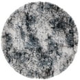 thumbnail image 2 of SAFAVIEH Cloud Edvin Distressed Polyester Shag Area Rug, Gray/Blue, 6'7" x 6'7" Round, 2 of 7