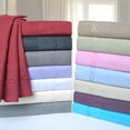 thumbnail image 4 of Superior 4-Piece 85 GSM White Embroidered Microfiber Sheet Set, Full, 4 of 5