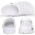 thumbnail image 3 of Litfun Unisex Garden Clogs Shoes with Arch Support Soft Slip-on Sandals for Women and Men, White, 3 of 7