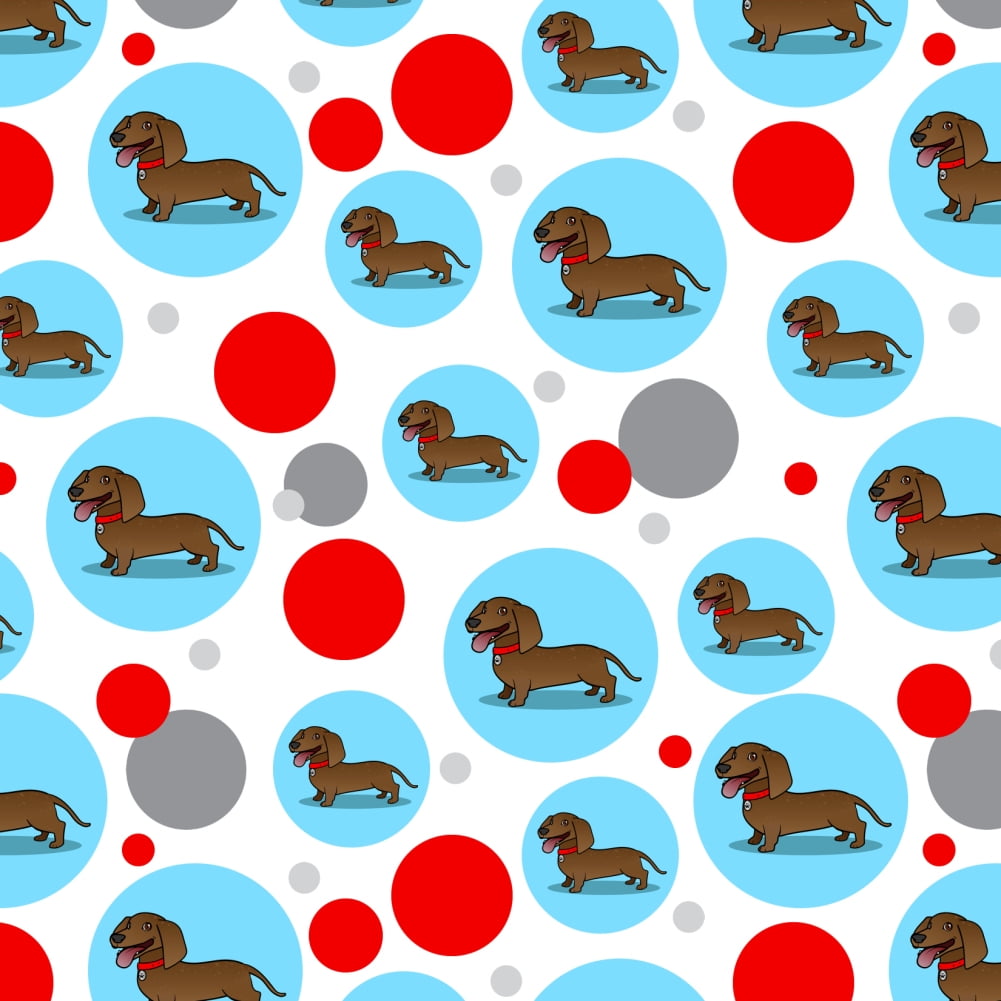 Dachshund Wiener Dog Cartoon Premium Gift Wrap Wrapping Paper Roll