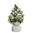 thumbnail image 1 of PENGXIANG Cloth Ribbon Jingle Bell Mini Christmas Pine Tree Desk  Small Craft Decoration Home Office Show Window Ornament Gift, 1 of 9