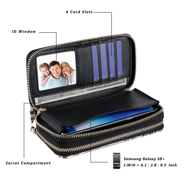 HAWEE Dual Zipper Cell Phone Wristlet Wallet photo 3