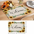 thumbnail image 6 of Yellow Sunflowers Placemats Set of 6 Retro Farmhouse Summer Floral Leaves Place Mats Indoor Wipeable Table Mats Washable Cloth Dining Table Placemats for Kitchen Holiday Party Home Decor 13x19 Inch, 6 of 9