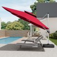thumbnail image 6 of 11FT Patio Umbrella Outdoor Square Square Cantilever Double Top Umbrella (without Umbrella Base), 6 of 7