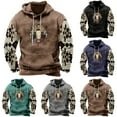 thumbnail image 3 of ZCFZJW Men's Cowboy Hoodie Sweatshirt Vintage Western Jacket for Men Big and Tall Regular Fit Casual Long Sleeve Drawstring Pullover with Pocket Khaki L, 3 of 3