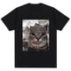 thumbnail image 2 of Camiseta divertida de Thousand Yard Stare Cat para hombres y mujeres, ropa de calle de algodón informal de gran tamaño, estilo Humor, Vintage, alta calidad, 2 of 5