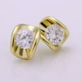 thumbnail image 4 of QQTDFG 18k Gold Platinum Plated Earrings Stud AAA Zirconia Push Back .36" L245-18K Gold Plated, 4 of 6