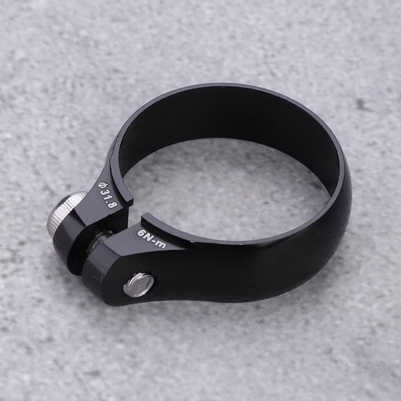 Lightweight Bike Seatpost Clamp, 31.8mm For 27.2mm Seatpost, Durable Aluminum Alloy, Black/Red