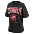 thumbnail image 2 of Women's WEAR by Erin Andrews  Black Cincinnati Reds Oversized Boyfriend T-Shirt, 2 of 3