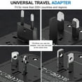 thumbnail image 7 of World International Travel Plug Adapter, Universal Travel Adapter Powerful 35.5W with Pd, QC 3.0 Dual USB-C Power, 3 USB Ports, All-in-one Worldwide Essentials Wall Charger for 200+ Countries, 7 of 7