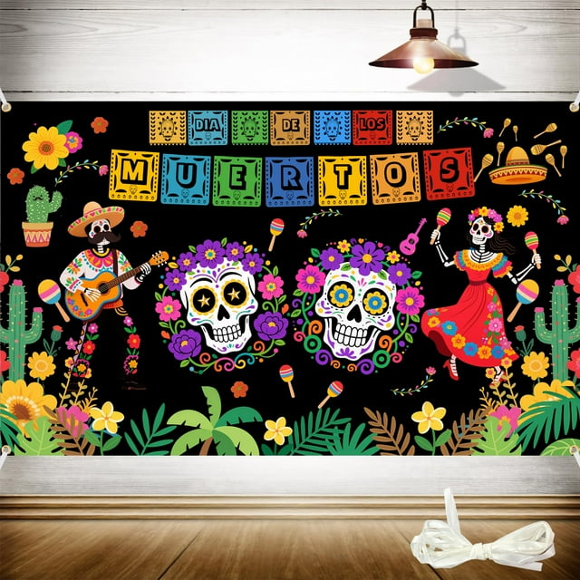 Telón de fondo Season's Friends Day of The Dead, 180 x 110 cm, poliéster