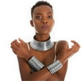thumbnail image 5 of Punk Gothic African National Choker Collars Bracelet Set for Women Girls, 5 of 9