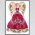thumbnail image 3 of Kit de cuadros de bricolaje con pintura de diamante 5D Wdftyju belleza con vestido de ala de diamantes de imitación, 3 of 9