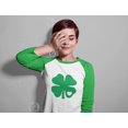 thumbnail image 5 of Tstars Womens Irish Green Clover Heart Gift for St Patricks Day Beautiful Shirts Gift for Her Irish Shirt Pride Proud Irish 3-4 Women Sleeve Baseball Jersey Shirt, 5 of 6