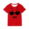 thumbnail image 3 of Piuwrlz Red Short Shirts Sleeve Teen Boys Graphic T-Shirts Pullover T Shirts Red Size 9 Years, 3 of 7