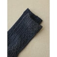 thumbnail image 3 of CoCozhu Women's 3 Pairs Cable Knit Casual Crew Socks Stretchy Solid Simple Socks, 3 of 7