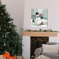 thumbnail image 2 of Christmas Canvas Wall Art Decor: Snowman and Cardinal Pictures Prints, Winter Decorations Paintings Posters Artwork Indoor Framed 12"x15", 2 of 6