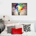 thumbnail image 4 of WERPE Colorful Light Bulb Graffiti Art Canvas Painting Abstract Posters and Prints on The Wall Art Picture for Living Room Decor 16x12in, 4 of 4