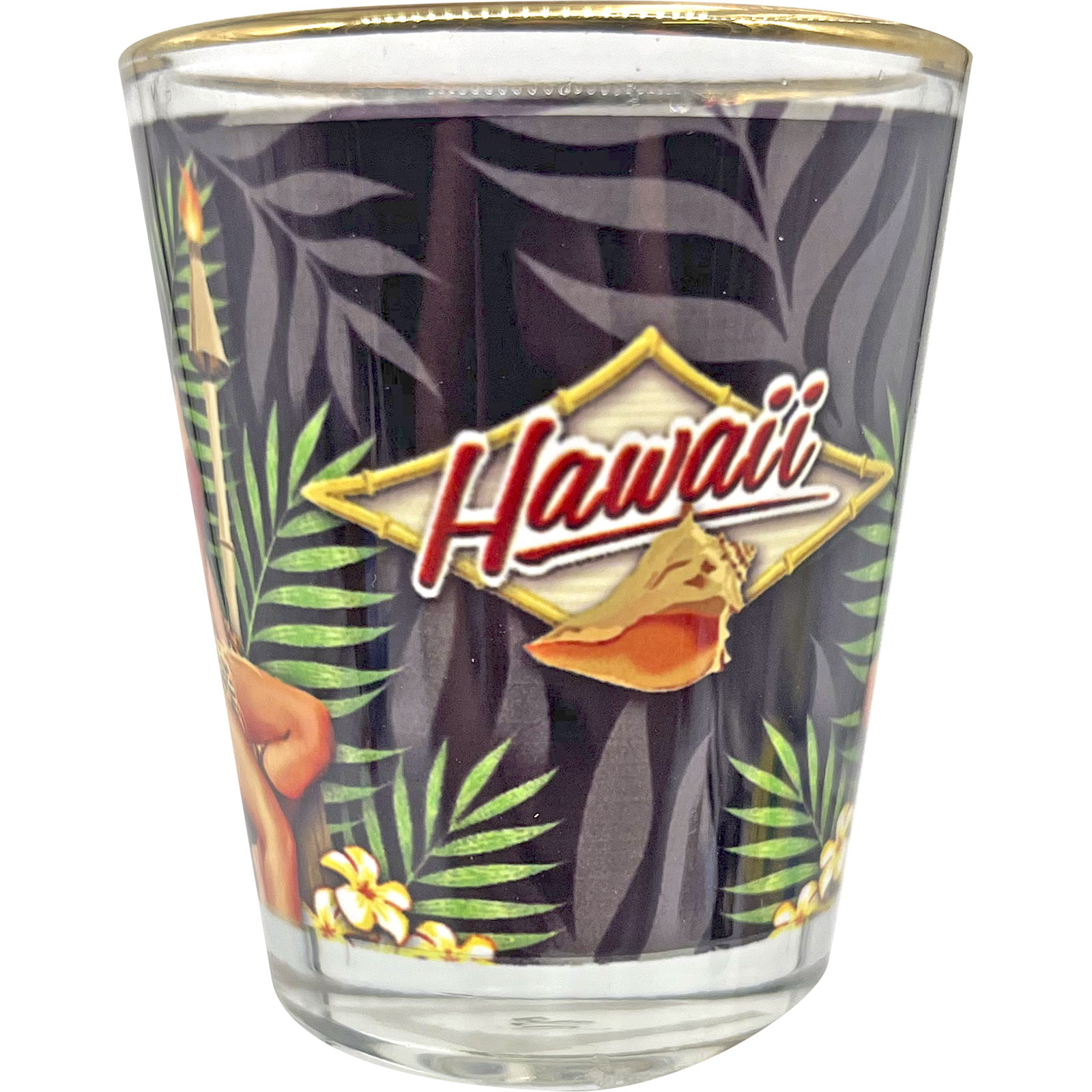 The Islander Group Pin Up Girl Black Palm Shot Glass
