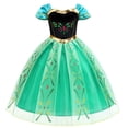 thumbnail image 1 of Vestidos de Anna para niños, vestido de princesa, disfraz de Cosplay para niña, ropa de verano para Halloween, cumpleaños, Carnaval, bata de fiesta, 1 of 4