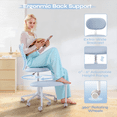 thumbnail image 5 of Pinmoco Cross Leg Office Chair, Wide Swivel Adhd Chair with Back Support, Height Adjustable for Criss Cross Sitting, Light Blue, 5 of 12