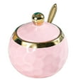 thumbnail image 1 of MesaSe Ceramic Sugar Bowl Container with Lid and Spoon Spice Seasoning Box Ceramic Condiment Pot Condiment Jar for Counter Orange, 1 of 8