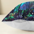 thumbnail image 5 of Long Body Pillow Cover/Case with Hidden Zipper, Glowing Blue & Green Mushroom Pattern Printed, 20x54 inches, 5 of 7