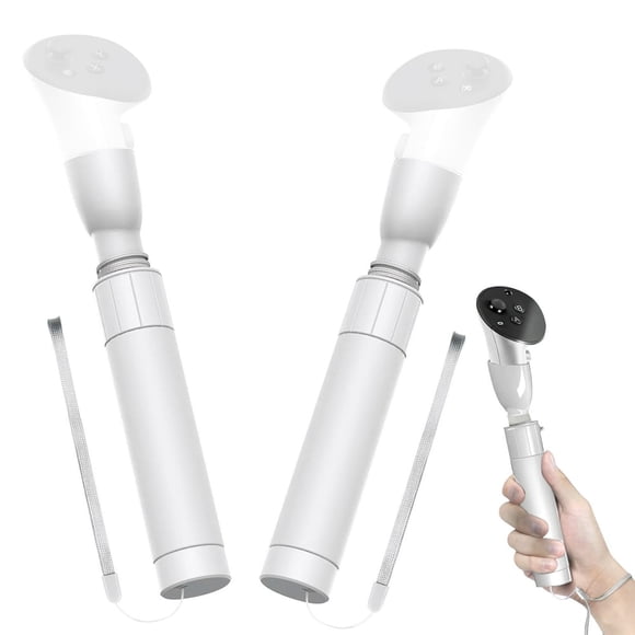 HLONK Accessoires de Poignée VR Adaptés pour Contrôleur Oculus/Meta Quest 3 Noir 2 Pack