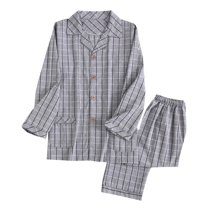 Agkizg Fall Men's Long Sleeve Pajama Sets,Cotton Pajamas for Men Set,Long Sleeve Sleep Tops and Sleepwear Pants 2 Piece Loungewear Set Soft Comfy Nightwear