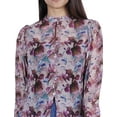 thumbnail image 6 of Moomaya Full Sleeve Sheer Top For Women Formal Shirt Printed Tunic, 6 of 9