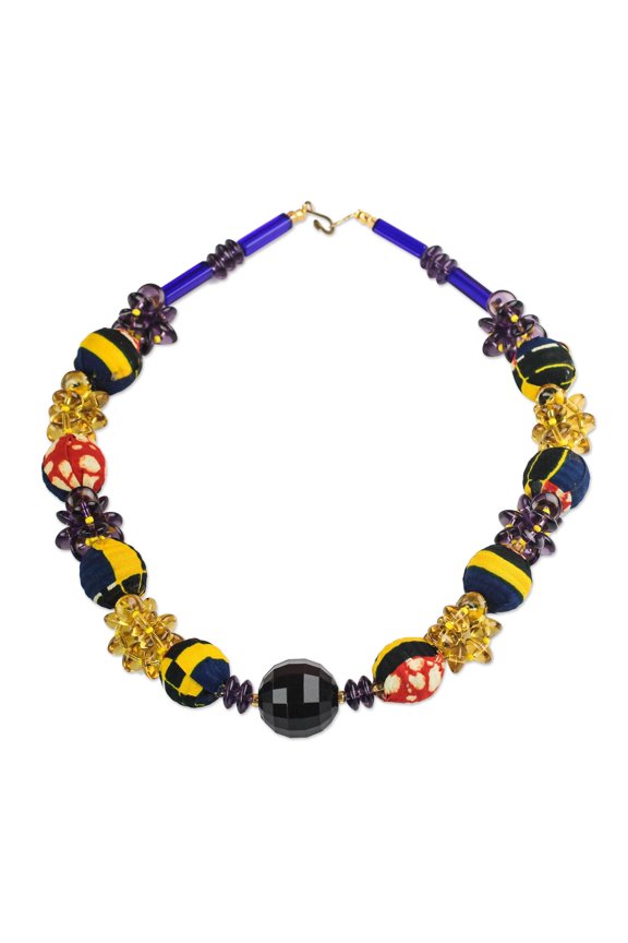 Recycled plastic beaded necklace, 'Eternally Beautiful'