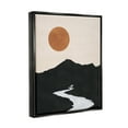 thumbnail image 2 of Stupell Industries Receding Stream Into Distant Mountain Ochre Sun Graphic Art Jet Black Floating Framed Canvas Print Wall Art, Design by JJ Design House LLC, 2 of 5