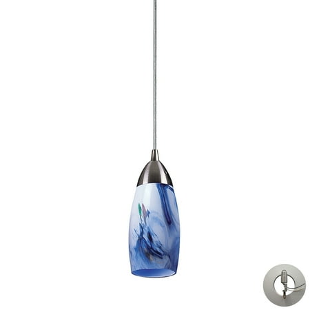 

Elk Home Milan 3 Wide 1-Light Pendant - Satin Nickel with Mountain Glass (Includes Adapter Kit)