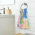 thumbnail image 3 of Yayeee 2 Pack Hand Towels for Bathroom 100% Cotton 16" x 28" Kitchen Towel, Yellow Seaside, 3 of 7