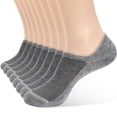 thumbnail image 2 of Huankd No Show Socks for Men 4 pack Cotton Thin Low Cut Non Slip for Loafer Flats Sneakers Gray, 2 of 3