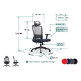 thumbnail image 5 of Silla de Escritorio Ergonómica Ajustable FENT En Mesh rojo, 5 of 5
