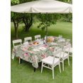 thumbnail image 4 of Outdoor Tablecloths with Umbrella Hole & Zipper, White Pink Flower Rectangle Tablecloth 52x70 Inch, Shabby Chic Spring Vintage Leaf Green Waterproof Table Cloth, Patio/Pool/Picnic Table Covers, 4 of 8