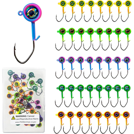 Crappie Jig Heads 40Packs Fishing Jig Heads Hooks Swimbait Jig Head 1/32Oz