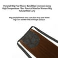 thumbnail image 1 of Ponytail Perruque de Fibre à Haute Température Réaliste Perruques Artificielle Frisée Toupee Résistant à la Chaleur Invisible Sans Couture Coiffure pour les Femmes Chocolat 38cm de Court, 1 of 7