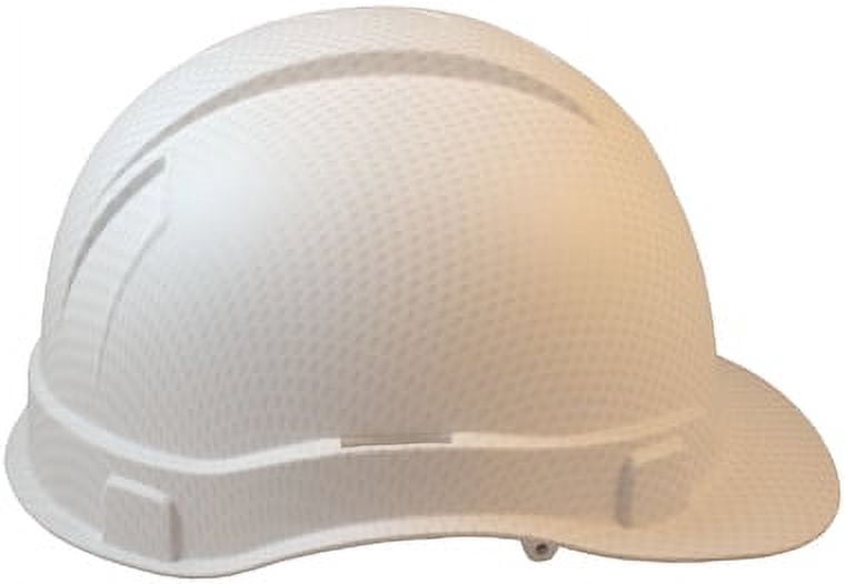 Ridgeline Cap Style Hard Hat, 4 Point Ratchet Suspension, Matte White Graphite Pattern