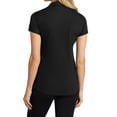 thumbnail image 2 of Jnriver Womens V-Neck Racer Mesh Black Polo Shirt Short Sleeve Moisture Wicking Tee Shirts XS, 2 of 5