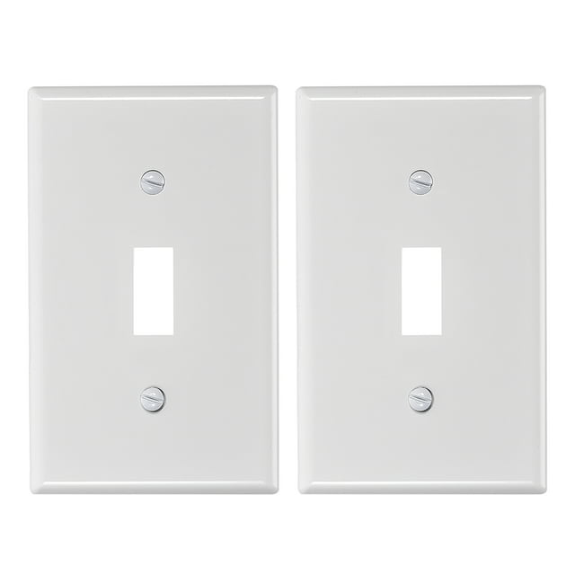 Unique Bargains Classic Single Toggle Decorative Wall Plate Switch Cover 2.76'x4.49' for Light Switch Receptacle Outlet Wall Plate 2pcs
