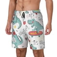 thumbnail image 1 of Balery Music Lover Dinosaur Bañador para hombre, shorts de playa de secado rápido con entrepierna y forro de compresión-XX-Large, 1 of 6